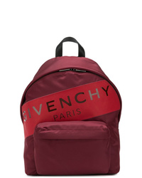 Мужской темно-красный рюкзак с принтом от Givenchy