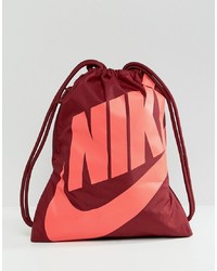 Мужской темно-красный рюкзак с принтом от Nike