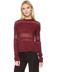 Темно-красный свитер из мохера
