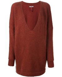 Женский темно-красный свитер из мохера от Humanoid