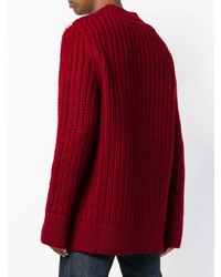 Мужской темно-красный свитер с v-образным вырезом от Calvin Klein 205W39nyc