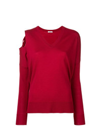 Женский темно-красный свитер с v-образным вырезом от P.A.R.O.S.H.