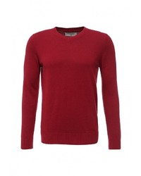 Мужской темно-красный свитер с v-образным вырезом от Sela