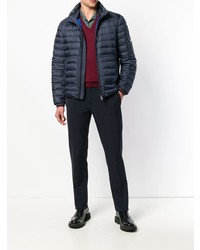 Мужской темно-красный свитер с v-образным вырезом от Prada