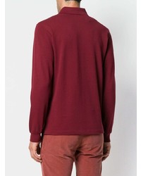 Мужской темно-красный свитер с воротником поло от Etro
