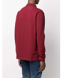 Мужской темно-красный свитер с воротником поло от PS Paul Smith