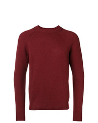 Мужской темно-красный свитер с круглым вырезом от A.P.C.