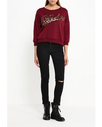 Женский темно-красный свитер с круглым вырезом от Alcott