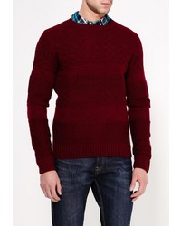 Мужской темно-красный свитер с круглым вырезом от Another Influence