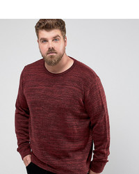 Мужской темно-красный свитер с круглым вырезом от Another Influence