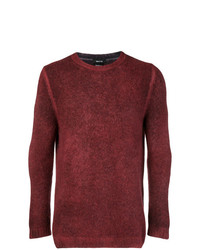 Мужской темно-красный свитер с круглым вырезом от Avant Toi