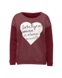 Женский темно-красный свитер с круглым вырезом от B.Style