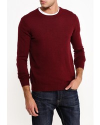 Мужской темно-красный свитер с круглым вырезом от Baon