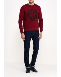 Мужской темно-красный свитер с круглым вырезом от Best Mountain