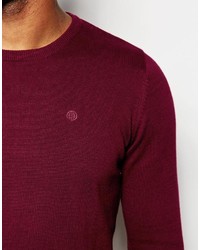Мужской темно-красный свитер с круглым вырезом от Blend of America