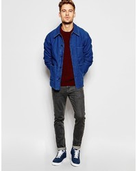 Мужской темно-красный свитер с круглым вырезом от Asos