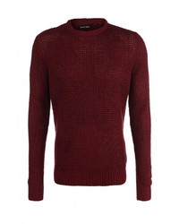 Мужской темно-красный свитер с круглым вырезом от Brave Soul