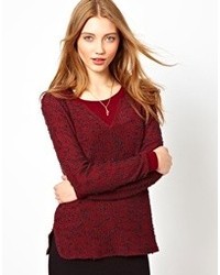 Женский темно-красный свитер с круглым вырезом от By Zoé