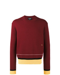 Мужской темно-красный свитер с круглым вырезом от Calvin Klein 205W39nyc