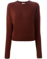 Женский темно-красный свитер с круглым вырезом от Chloé