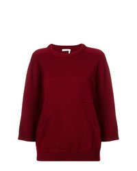Женский темно-красный свитер с круглым вырезом от Chloé