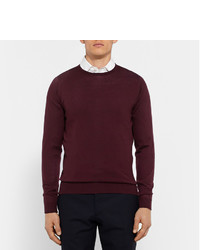 Мужской темно-красный свитер с круглым вырезом от John Smedley