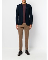 Мужской темно-красный свитер с круглым вырезом от Dell'oglio