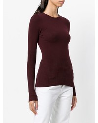 Женский темно-красный свитер с круглым вырезом от Antonio Marras