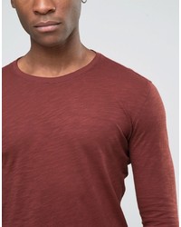 Мужской темно-красный свитер с круглым вырезом от Sisley