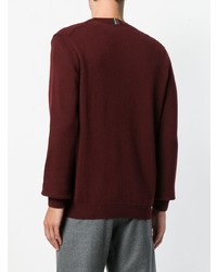 Мужской темно-красный свитер с круглым вырезом от Ps By Paul Smith