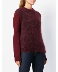 Женский темно-красный свитер с круглым вырезом от MiH Jeans