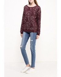 Женский темно-красный свитер с круглым вырезом от Emoi