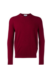 Мужской темно-красный свитер с круглым вырезом от Entre Amis