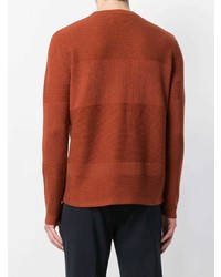 Мужской темно-красный свитер с круглым вырезом от Folk