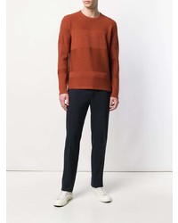 Мужской темно-красный свитер с круглым вырезом от Folk