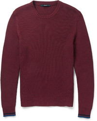 Мужской темно-красный свитер с круглым вырезом от Gucci
