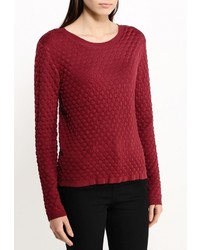 Женский темно-красный свитер с круглым вырезом от Ichi