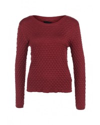 Женский темно-красный свитер с круглым вырезом от Ichi