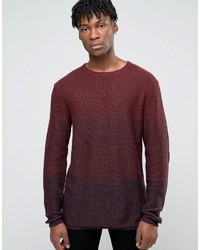 Мужской темно-красный свитер с круглым вырезом от Jack and Jones