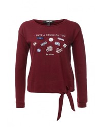 Женский темно-красный свитер с круглым вырезом от Jennyfer