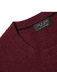 Мужской темно-красный свитер с круглым вырезом от rag & bone
