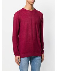 Мужской темно-красный свитер с круглым вырезом от Etro