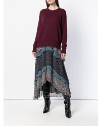 Женский темно-красный свитер с круглым вырезом от Etro