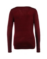Женский темно-красный свитер с круглым вырезом от LAMANIA