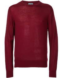 Мужской темно-красный свитер с круглым вырезом от Lanvin