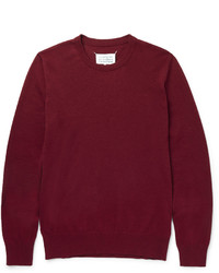 Мужской темно-красный свитер с круглым вырезом от Maison Margiela