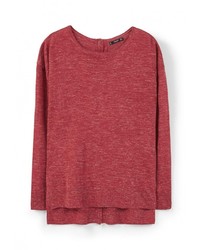 Женский темно-красный свитер с круглым вырезом от Mango