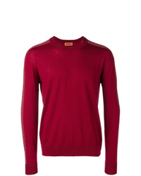 Мужской темно-красный свитер с круглым вырезом от Missoni