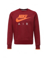 Мужской темно-красный свитер с круглым вырезом от Nike