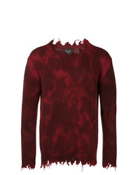 Мужской темно-красный свитер с круглым вырезом от Overcome